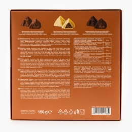 Praline asortate din ciocolată lapte, albă, amăruie cu alune de pădure Mountain Dreams Hazelnuts 150g