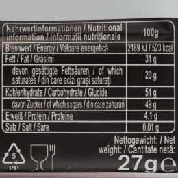 Ciocolată amăruie cu zmeură, 27g