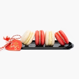 Macarons căpșune și cocos Mărțișor 80g