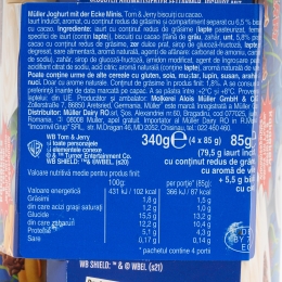 Iaurt mix Tom&Jerry biscuiți cu cacao 4x85g