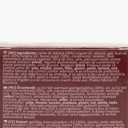 Pate cu carne de bibilică și bacon 100g