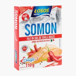 Somon file în sos de chili dulce 110g