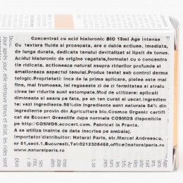 Concentrat bio cu acid hialuronic pentru față 15ml