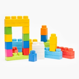 Plasă Clemmy Plus cu 60 cuburi, +18 luni