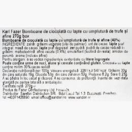 Bomboane ciocolată cu trufe și afine 270g