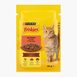 Hrană umedă pentru pisici adulte, 85g, vită în sos