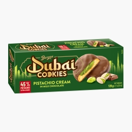Cookies Dubai cu 45% cremă de fistic și cataif 128g