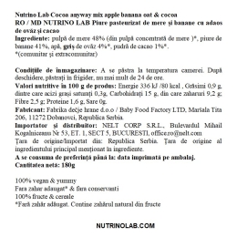 Piure cu măr, banană, ovăz & cacao Cocoa Anyway Mix 180g