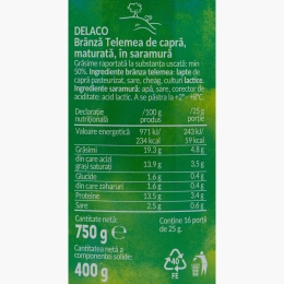 Telemea de capră în saramură 400g 