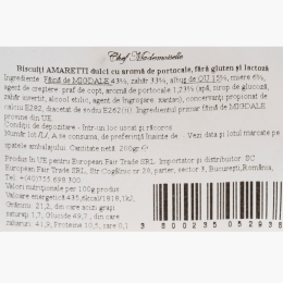 Biscuiți Amaretti cu aromă de portocale, fără gluten și lactoză 200g
