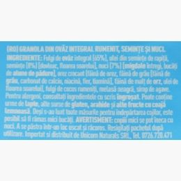 Granola Low Sugar nuci și semințe 500g