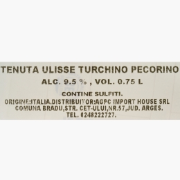 Vin alb sec Turchino Pecorino, 9.5%, 750ml