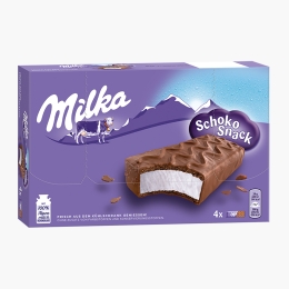 Baton cu umplutură de lapte și glazură de ciocolată Choco Snack 4x29g