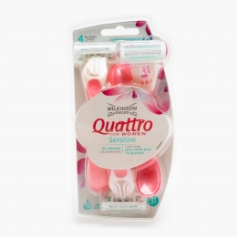 Aparat de ras cu 4 lame Quatro Sensitive femei 3 buc