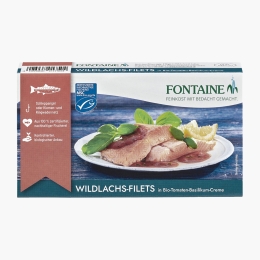 File de somon sălbatic în sos de tomate cu busuioc 200g