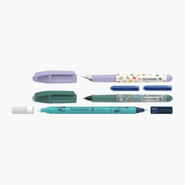 Set stilou + roller Zippi + pic Corry + 2 rezerve/blister mov