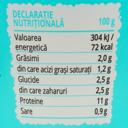 Granule de brânză Cottage cu smântână 2% grăsime 180g