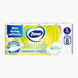 Hârtie igienică Deluxe Camomile Comfort, 3 straturi, 8 role
