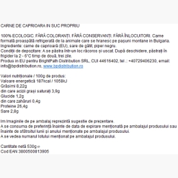 Carne de căprioară în suc propriu 530g