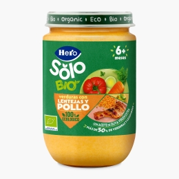 Meniu eco de legume cu carne de pui, orez și linte, +6 luni, 190g