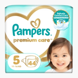 Scutece Premium Care, mărimea 5, 11-16kg, 44 buc