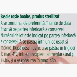 Fasole roșie boabe 800g