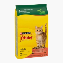 Hrană uscată pentru pisici, 1.5kg, cu vită, pui și legume