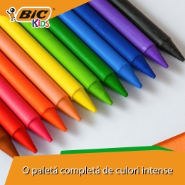 Creioane cerate plastifiate Kids Plastidecor 12 buc