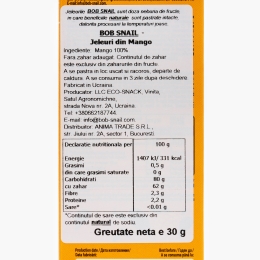 Rulou natural din mango fără zahăr 30g