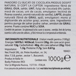 Pandoro cu bucăți de ciocolată 1000g