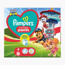 Scutece chiloțel Pants Patrula Cățelușilor, mărimea 4, 9-15 kg, 72 buc