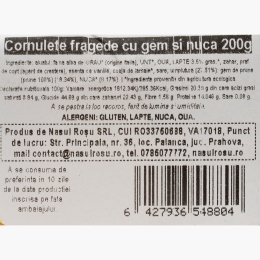 Cornulețe fragede cu gem și nucă 200g