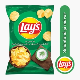 Chipsuri din cartofi cu smântână și mărar 125g