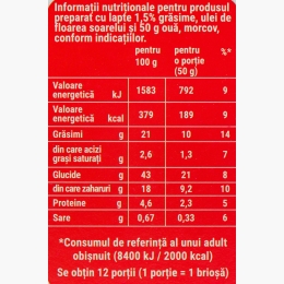 Mix pentru brioșe Carrot Cake 305g