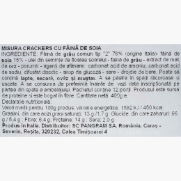 Crackers cu soia și proteine vegetale 400g