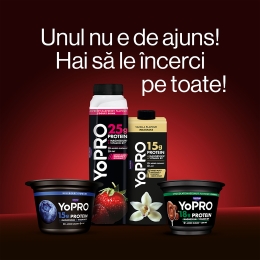 Produs lactat fermentat cu căpșuni, bogat în proteine, fără zahăr adăugat și fără grăsimi 160g