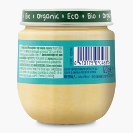 Piure eco de mere și banane cu iaurt 120g, +6 luni