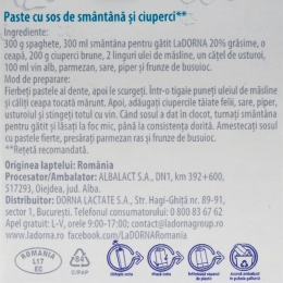 Smântână lichidă UHT pentru gătit, 20% grăsime, 0.5l
