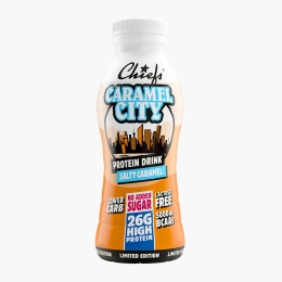 Băutură proteică cu aromă de caramel sărat Caramel City, fără zahăr adăugat și fără lactoză 330ml