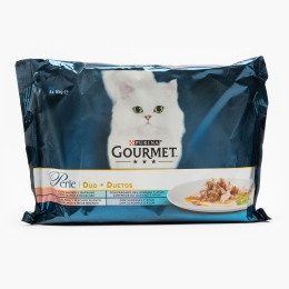 Hrană umedă pentru pisici, 4x85g, Duo Multipack mini fileuri pește