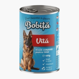 Hrană umedă pentru câini, cu vită, conservă 400g