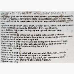 Sos Teriyaki Wok cu susan prăjit 250ml