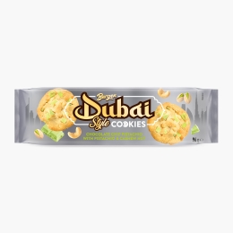 Cookies Dubai cu bucăți de ciocolată cu fistic și caju 96g