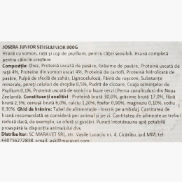 Hrană uscată pentru câini Sensi Junior 900g