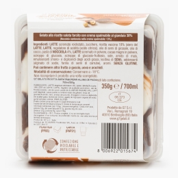 Înghețată (gelato) ricotta sărată cu cremă cacao alune 350g