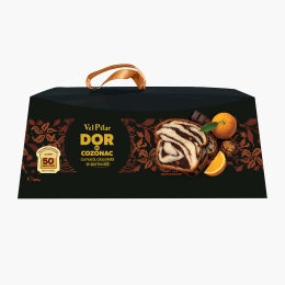 Cozonac cu nucă, ciocolată și coajă de portocală 600g