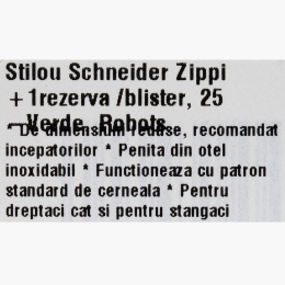 Stilou Zippi verde +1 rezervă cerneală