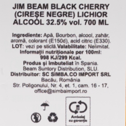 Lichior Black Cherry, 32.5%, 700ml