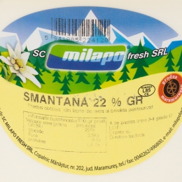 Smântână de vacă și bivoliță cu 22% grăsime 1kg