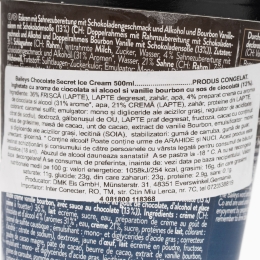 Înghețată cu aromă de ciocolată și alcool și vanilie bourbon cu sos de ciocolată 500ml